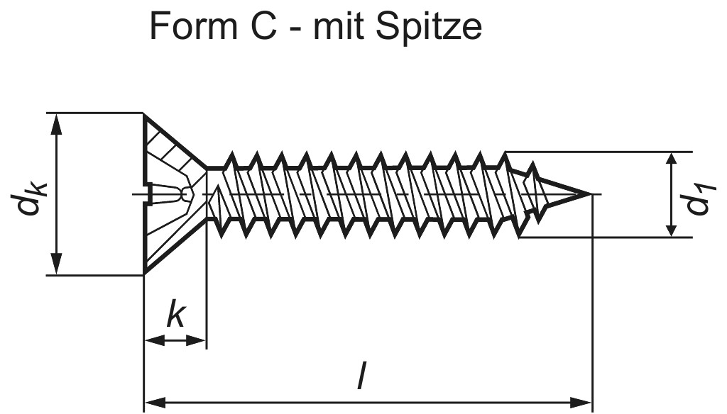 DIN 7982  St  4,2 x 19     C-H verzinkt